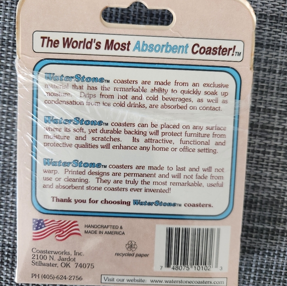 Waterstone Set of 2 Matching Coasters NEW - Picture 2 of 3